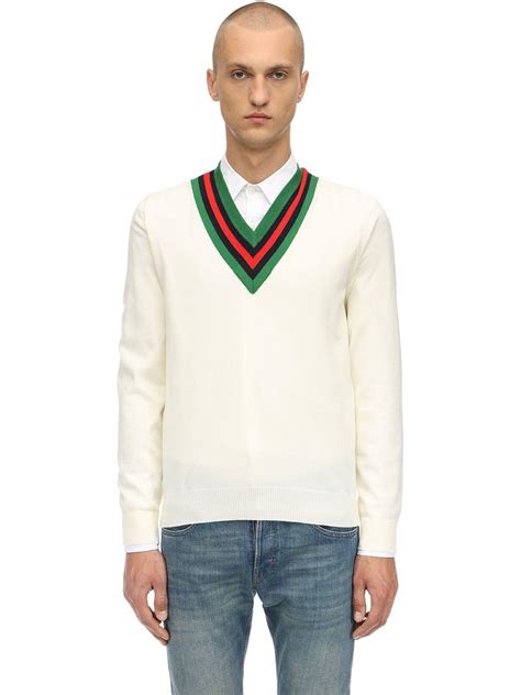 v neck gucci sweater.